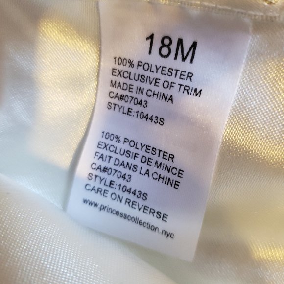 Cinderella Toddler Size 18M - White and Yellow dress - Gently Worn - Picture 2 of 7